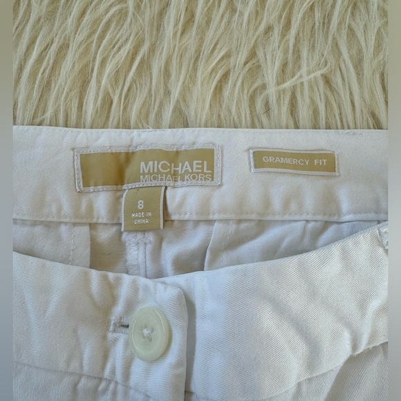 Michael Kors White Gramercy Fit Pants Women’s Size‎ 8 - Picture 5 of 9